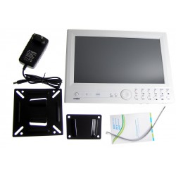 Rejestrator z Monitorem LCD 10 Samochodowy, DVR 4x PAL D1, 4x NVR Kamery IP, ONVIF, CLOUD, Dysk 2.5 ACTii AC3400