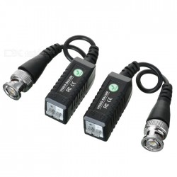 VIDEO-Transformator für CCTV-Kameras mit Twisted Pair an Klemmen mit BNC-Stecker am UTP-RJ45-Kabel ACTii AC2031