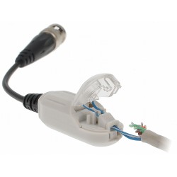 Transformator VIDEO prosty z wtykiem BNC na kablu zatrzaskowy KRONE Kamery CCTV RJ45 UTP Kabel Sieciowy ACTii AC9421
