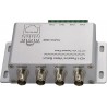 VIDEO transformer after twisted pair RJ45 - 4 channels CCTV cameras, Industrial UTP RJ45 Network cable ACTii AC2048