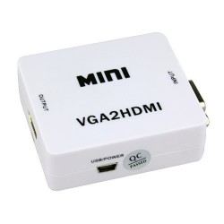 Convertisseur Mini VGA vers HDMI 1.3 + Audio stéréo 1080p ACTii AC8095