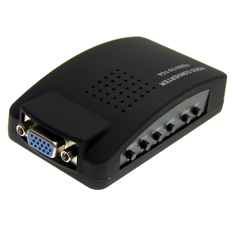 VIDEO TV S-VIDEO Cinch VGA PC 1080P konverter ACTii AC5729