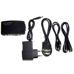 VIDEO TV S-VIDEO Cinch till VGA PC 1080P omvandlare ACTii AC5729