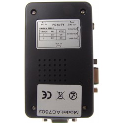 Convertisseur VGA PC RGB vers VIDEO TV S-VIDEO 1280x1024 ACTii AC7602