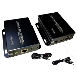 Extensor de vídeo HDMI + USB + señal IR hasta 60 m mediante cables de red UTP Par trenzado KVM 1080p HDCP EDID 10,2 Gb / s ACTii