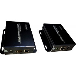 Video Extender HDMI + USB  + sygnał IR do 60m przez kable sieciowy UTP Skrętka KVM 1080p HDCP EDID 10,2 Gb/s ACTii AC4379