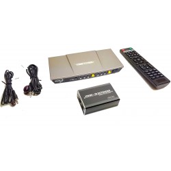 HDMI Матрычны камутатар-сплітар 3x2 з падаўжальнікам 50м 3D EDID HDCP 4K HD 3840x2160 Dolby AC3 DTS5.1 DTS7.1 і пульт ACTii AC20