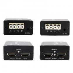 Video Extender HDMI up to 20km optical fiber, 4k, two HDMI outputs, EDID HDCP 1.4, Multimode LC connector ACTii AC2211