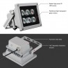 Foco, Iluminador infrarrojo 6x LEDs ARRAY IR 40m 90st, Exterior, para cámaras industriales CCTV ACTii AC9137