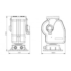 External turntable PTZ Kamer, 10kg, PAN TILT Scanner, RS485, Preset, IP66 ACTii AC4517