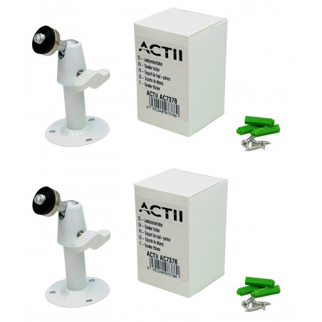 2x Lautsprecher Wandhalterung für Logitech Z103 Z906 Z55 PIONEER HTP-071 Weiß ACTii AC9397