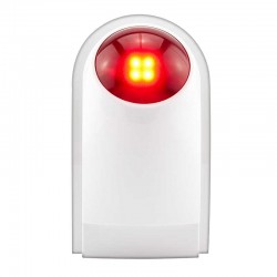 Sygnalizator Bezprzewodowy 433mHz Zewnętrzny Akumulator Syrena alarmowa Czerwony Czujnik sabotażowy Alarmy GSM ACTii AC1643