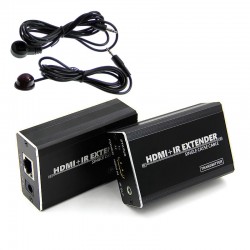 Video Extender HDMI do 60m Kabel UTP Skrętka LAN RJ45 1080p 1920x1080 3D Przedłużacz 10.2 Gbps EDID + Pilot IR ACTii AC8190