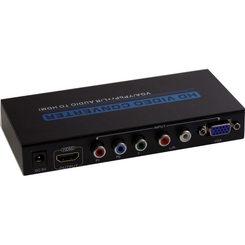 VGA YPbPr Audio Stereo to HDMI 1080p Converter ACTii AC9983