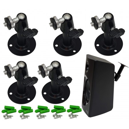  JKXWX Soporte para altavoz de audio, soporte para altavoces de  pie para equipo de audio, soporte para altavoz de 6 tamaños negro 7.87  pulgadas soporte de pared para altavoz alto (tamaño