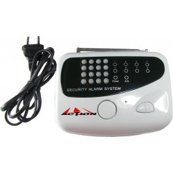 Drahtloses Alarmsystem mit Telefonwähler und Alarmsirene + PIR-Detektor + Reed-Schalter + 2 Schlüsselanhänger ACTii AC2089
