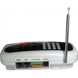 Drahtloses Alarmsystem mit Telefonwähler und Alarmsirene + PIR-Detektor + Reed-Schalter + 2 Schlüsselanhänger ACTii AC2089