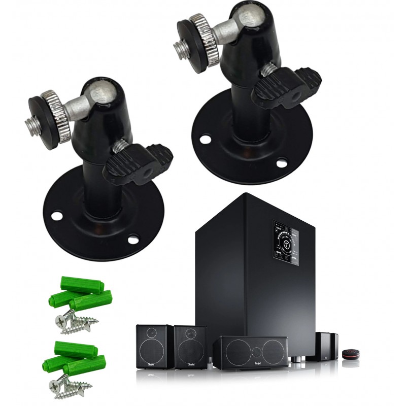 2x 扬声器支架 壁挂式支架 适用于 Teufel Concept E 450 Digital, Concept C, Cosmo 35 Mk3, Cosmo 25 Mk3 ACTii AC8881