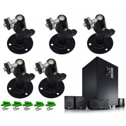 5x Högtalarfäste Väggfäste Teufel Concept E 450 Digital, Concept C, Cosmo 35 Mk3, Cosmo 25 Mk3 ACTii AC8569