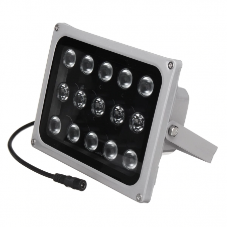 Projecteur, illuminateur IR 15x LED ARRAY IR 65m 90st, extérieur, argent, pour caméras industrielles CCTV ACTii AC1288