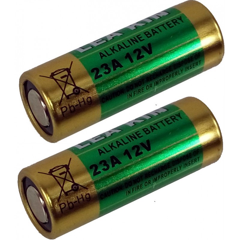 2x Battery 23A, 12V, alkaline LR23A, 23AE, LRV08, A23, V23GA, E23A