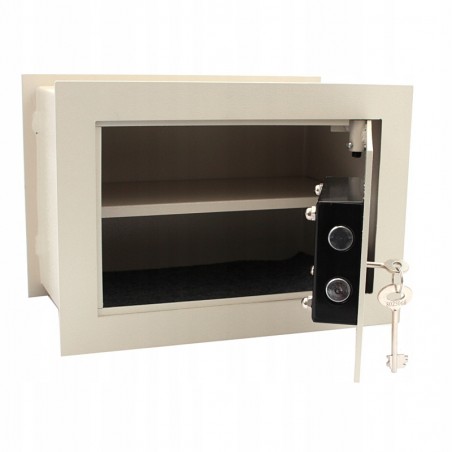 Mehanički sef za ugradnju u zid 33x20x23cm Dvije police ACTii AC1069