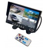 Monitor LCD 7 Telecomando Treppiede per auto 4x Divisore a quattro telecamere Veicolo QUAD Bus Truck 12V 24V ACTii AC8184