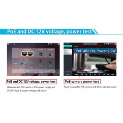 Testeur de caméra IP Moniteur de service LCD 7 AHD CVI TVI SDI CVBS PTZ UTP POE HDMI WIFI ONVIF 4K H.265 multimètre ACTii AC8607