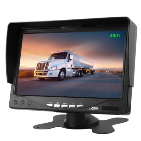 7 pulgadas AHD 1080P LCD Monitor con DVR Recorder Tarjeta SD Coche Dos cámaras Divisor Bus Camión ACTii AC6064