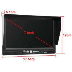 7 pulgadas AHD 1080P LCD Monitor con DVR Recorder Tarjeta SD Coche Dos cámaras Divisor Bus Camión ACTii AC6064