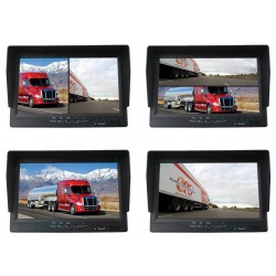 7 inch AHD 1080P LCD Monitor with DVR Recorder SD Card Car Two Cameras Divider Bus Truck ACTii AC6064