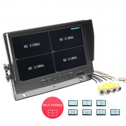 Monitor LCD 9 cali AHD 1080P z Rejestratorem DVR K. SD  Samochodowy Cztery Kamery Dzielnik Autobus Ciężarówka ACTii AC8327