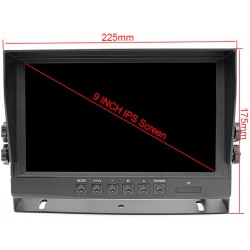 Monitor LCD AHD 1080P da 9 pollici con registratore DVR K. SD Car Four Camera Divider Bus Truck ACTii AC8327