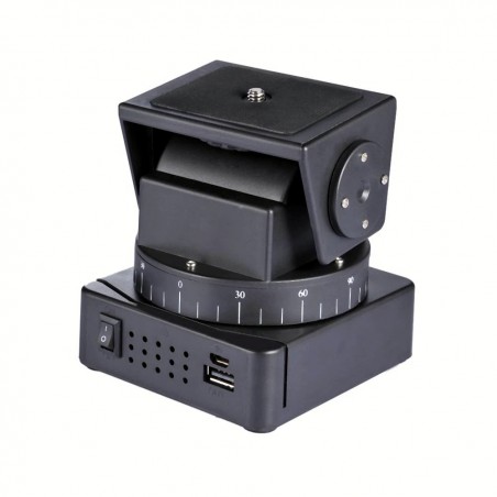Mini Turntable for industrial cameras and CCTV cameras PAN TILT Scanner 230st 60st, Remote control, Battery ACTii AC9301