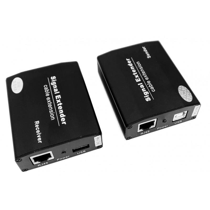 USB Przedłużacz Extender do 100m kablem sieciowym UTP (skrętka RJ45) AC1214