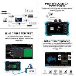 Testeur de caméra IP moniteur de service LCD tactile 5 1920x1080 AHD CVI TVI CVBS PTZ PoE WIFI ONVIF 4K Android RJ45 ACTii AC540