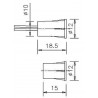 3x - Magnetic Sensor, NC Recessed Reed Switch, White, For Bosch Satel Elmes ... ACTii AC3398
