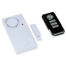 Capteur magnétique Interrupteur à lames pour porte fenêtre, alarme sirène + télécommande, fonction cloche de magasin, carillon A