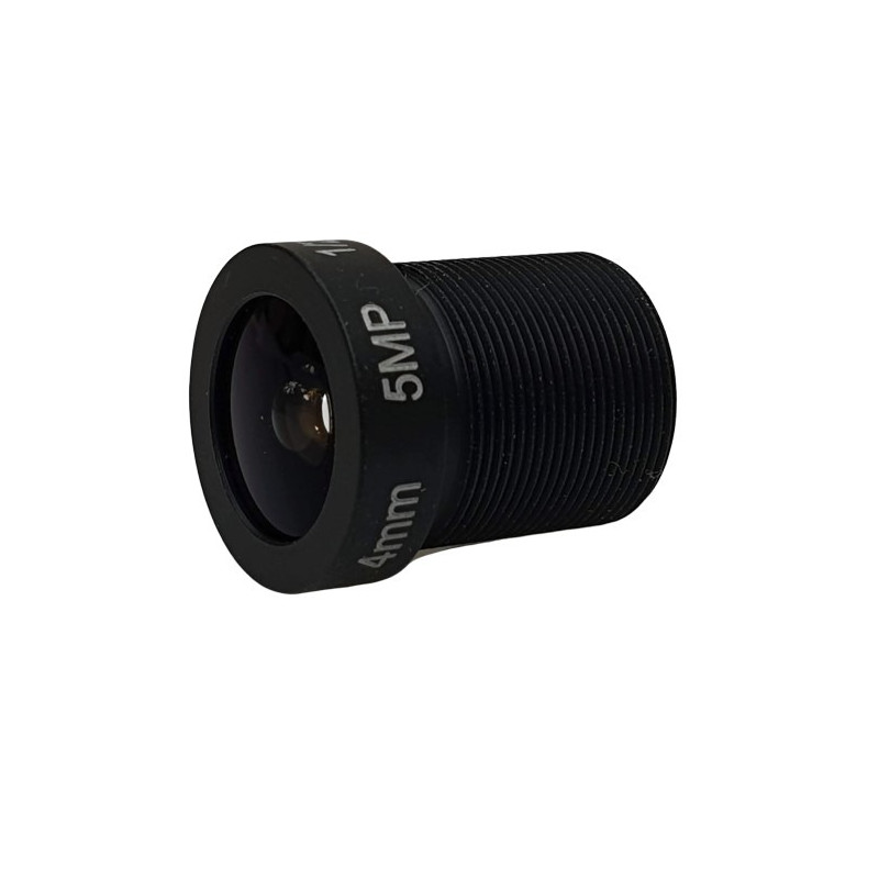 Obiettivo M12 S-MOUNT 4mm 5MP Megapixel Filtro IR per telecamere CCTV con lastra di vetro industriale ACTii AC6105