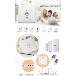 Wireless GSM WIFI Alarm android iPhone PIR detector, Magnetic, Tuya Smart ACTii AC1007