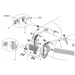Motor mount Transom + Rubber grips for electric motor Ponton Kayak ACTii AC1006