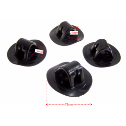 Supporto motore specchio di poppa + supporti in gomma per motore elettrico gommone kayak ACTii AC1006