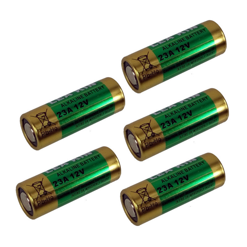 5-teilige Batterie 23A, 12 V, alkalisch LR23A, 23AE, LRV08, A23