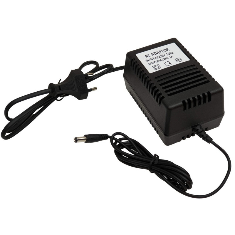 AC - AC 24V AC 1A 1000mA, 5,5 x 2,1 mm, transformateur, chargeur, tension variable ACTii AC1000