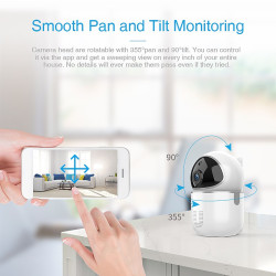 Caméra IP motorisée 1080p WIFI LED IR 20m AUDIO Carte SD Tuya Smart IFTTT Alexa Google Assistant ACTii AC6144