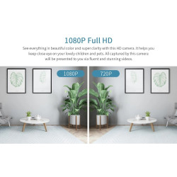 Kamera IP Boleh Putar, 1080p WIFI Diod IR 20m AUDIO Kad SD Tuya Smart IFTTT Alexa Google Assistant ACTii AC6144