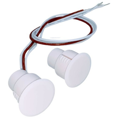 Magnetic Sensor, Reed Switch NO and NC, Flanged, White, For Bosch Satel Elmes ... ACTii AC7063