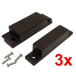 3x Magnetic Sensor, Side Reed Switch, 64mm, 25mm Gap, NC Retracted Cable Brown Color For Bosch Satells ACTii AC3519