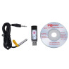 USB PC thermometer, external probe Two sensors Temperature sensor with Alarm, Windows, Android TXT Excel ACTii AC1367