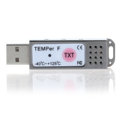 Termometr USB PC sonda zewnętrzna Dwa czujniki Czujnik Sensor temperatury z Alarmem, Windows, Android TXT Excel ACTii AC1367